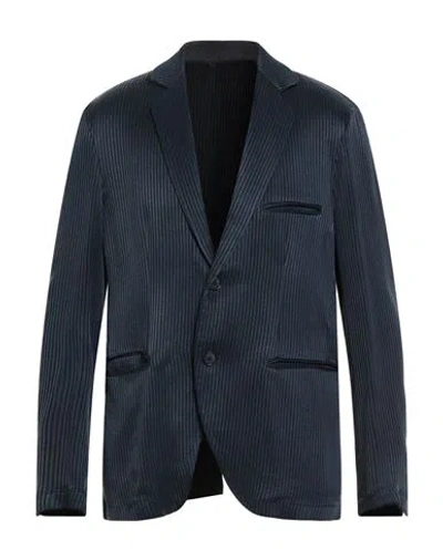 Giorgio Armani Man Blazer Navy Size 46 Cupro In Blue