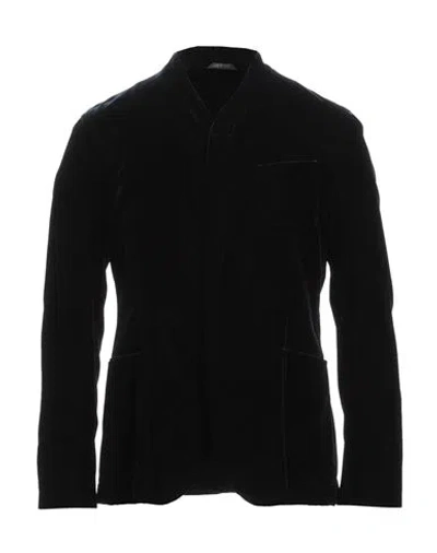 Giorgio Armani Man Blazer Navy Size 46 Viscose, Cupro, Elastane In Black