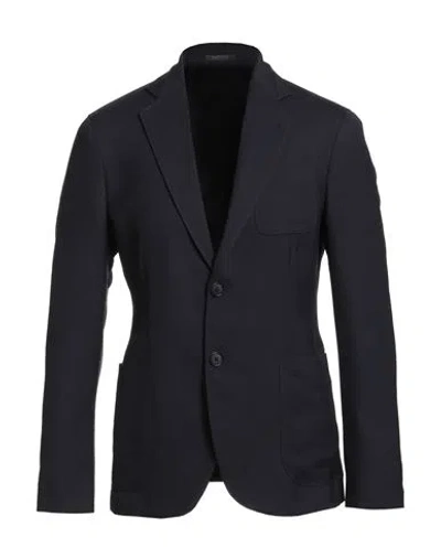 Giorgio Armani Man Blazer Navy Size 48 Virgin Wool, Silk In Blue