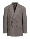 Giorgio Armani Man Blazer Taupe Size 42 Virgin Wool, Cashmere In Gray