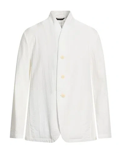 Giorgio Armani Man Blazer White Size 46 Cotton, Polyamide