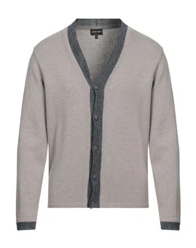 Giorgio Armani Man Cardigan Light Brown Size 46 Cotton, Cashmere, Silk, Linen In Beige