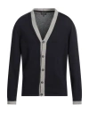 Giorgio Armani Cardigan Aus Einer Baumwoll-kaschmirmischung In Blue
