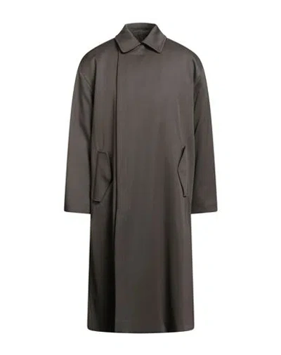 Giorgio Armani Man Coat Taupe Size 46 Virgin Wool In Gray