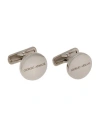 Giorgio Armani Man Cufflinks And Tie Clips Silver Size - Silver In Metallic