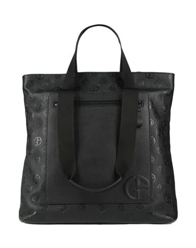 Giorgio Armani Man Handbag Black Size - Cow Leather