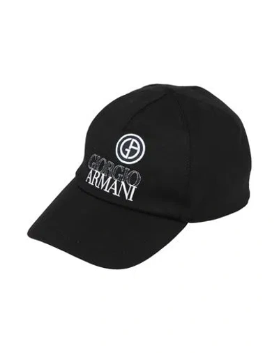 Giorgio Armani Man Hat Black Size M Viscose, Elastane