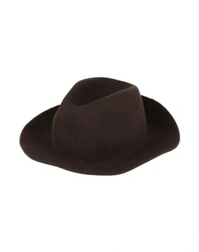 Giorgio Armani Man Hat Chocolate Brown Size 7 ¼ Wool