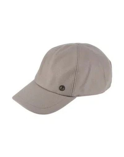 Giorgio Armani Man Hat Grey Size M Virgin Wool, Polyamide, Cashmere, Lambskin In Brown