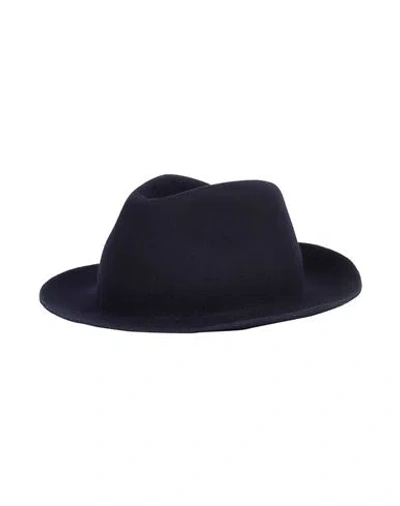 Giorgio Armani Man Hat Midnight Blue Size 7 ⅜ Wool In Black