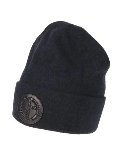 Giorgio Armani Man Hat Midnight Blue Size L Cashmere, Lambskin