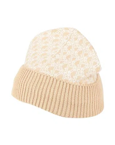 Giorgio Armani Man Hat Sand Size L Organic Cotton In Neutral