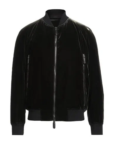 GIORGIO ARMANI GIORGIO ARMANI MAN JACKET DARK GREEN SIZE 42 VISCOSE, CUPRO, ELASTANE, VIRGIN WOOL, SILK