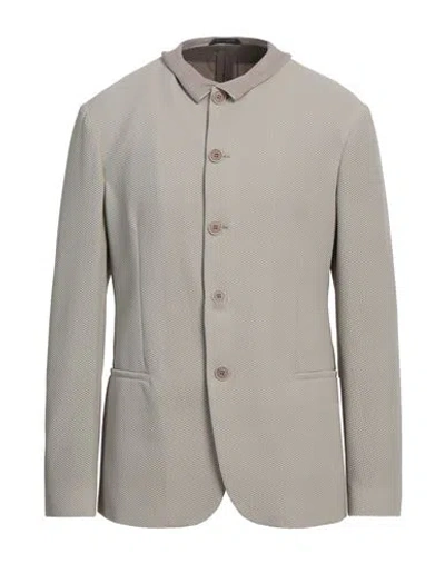 Giorgio Armani Man Jacket Light Grey Size 44 Polyamide, Elastane, Silk, Virgin Wool