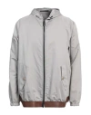 Giorgio Armani Man Jacket Light Grey Size 46 Cotton, Silk, Lambskin In Grey