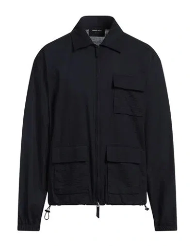 Giorgio Armani Man Jacket Midnight Blue Size Xl Cotton