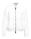 Giorgio Armani Man Jacket Off White Size 38 Viscose, Linen In Off White
