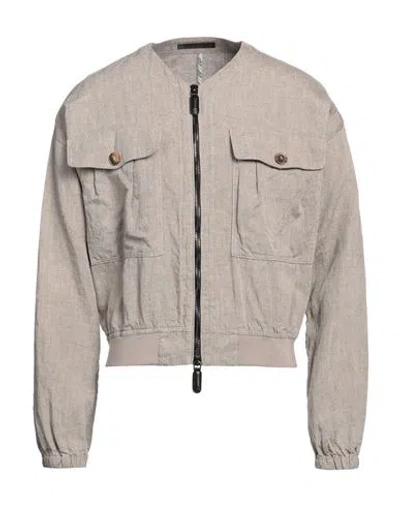 Giorgio Armani Man Jacket Sand Size 44 Linen In Beige