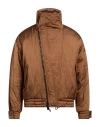 Giorgio Armani Man Jacket Tan Size 42 Viscose, Cotton, Metallic Fiber In Brown