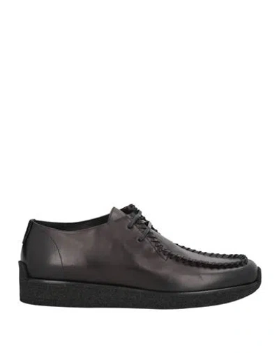 Giorgio Armani Man Lace-up Shoes Black Size 13 Leather