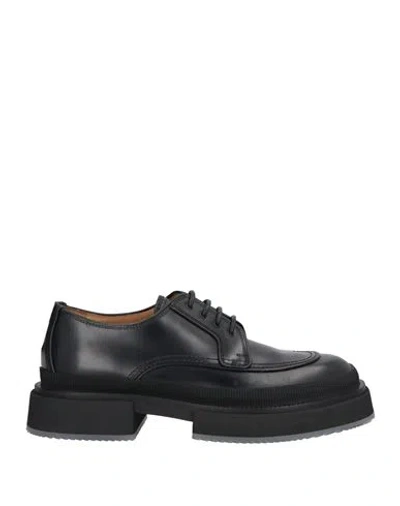 Giorgio Armani Man Lace-up Shoes Black Size 9 Leather