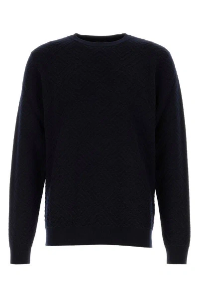 Giorgio Armani Man Midnight Blue Wool Blend Jumper