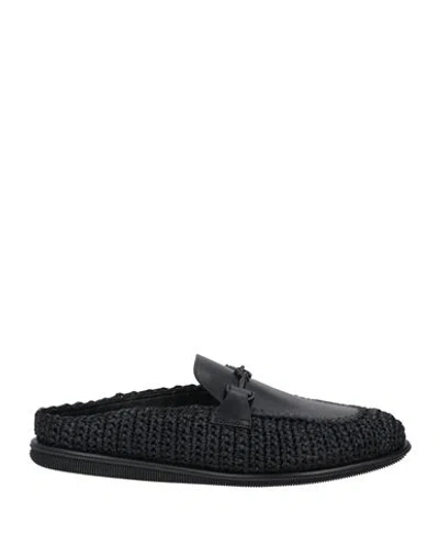 Giorgio Armani Man Mules & Clogs Black Size 8.5 Leather