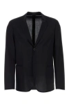 Giorgio Armani Long Sleeved Suit Jacket In Blue