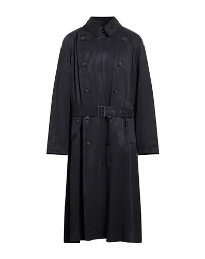 Giorgio Armani Man Overcoat & Trench Coat Midnight Blue Size 42 Cupro, Viscose In Black
