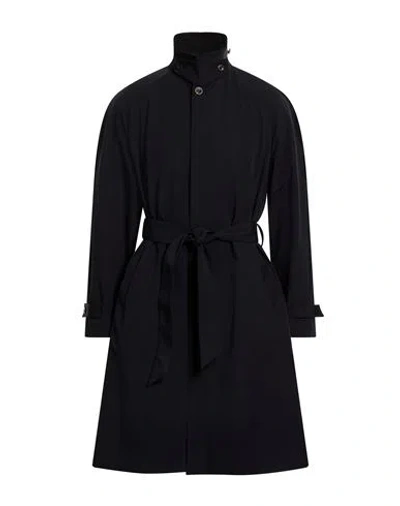 Giorgio Armani Man Overcoat & Trench Coat Midnight Blue Size 44 Polyamide, Elastane In Black