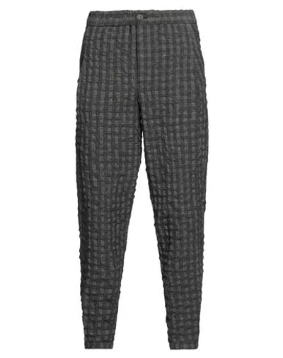 Giorgio Armani Man Pants Black Size 40 Virgin Wool, Linen, Silk, Polyamide, Elastane