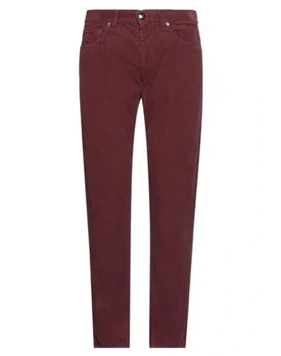 Giorgio Armani Man Pants Burgundy Size 29 Cotton In Red