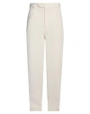 Giorgio Armani Man Pants Ivory Size 36 Viscose, Virgin Wool In White