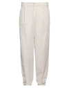 Giorgio Armani Man Pants Light Grey Size 38 Cotton, Elastane