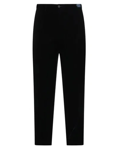 Giorgio Armani Man Pants Midnight Blue Size 40 Viscose, Cupro, Elastane In Black