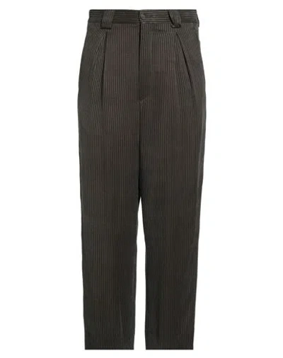 Giorgio Armani Man Pants Military Green Size 40 Cupro In Brown