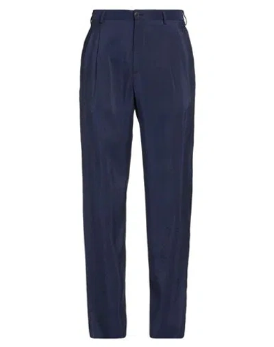Giorgio Armani Man Pants Navy Size 42 Silk, Polyamide