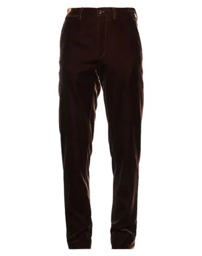 Giorgio Armani Man Pants Rust Size 40 Viscose, Cupro, Elastane In Red