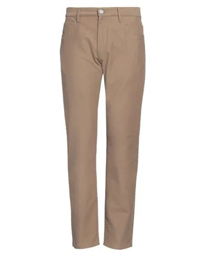 Giorgio Armani Man Pants Sand Size 32w-32l Cotton, Wool In Beige