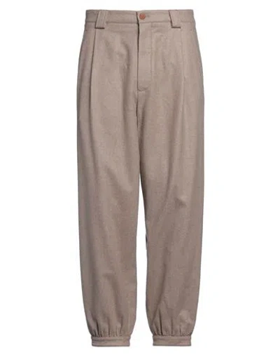 Giorgio Armani Man Pants Taupe Size 36 Cashmere, Wool In Grey