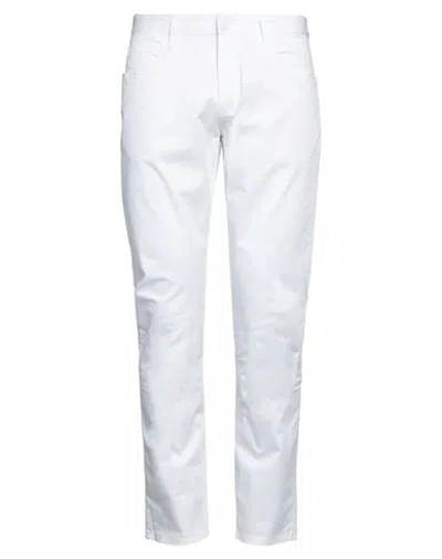 Giorgio Armani Man Pants White Size 34 Cotton, Elastane