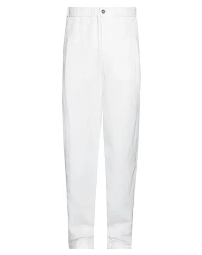 Giorgio Armani Man Pants White Size 40 Cotton, Linen