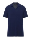 Giorgio Armani Man Polo Shirt Blue Size 44 Viscose, Elastane