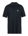 Giorgio Armani Man Polo Shirt Midnight Blue Size 48 Cotton, Viscose, Polyester, Polyamide, Elastane In Blue