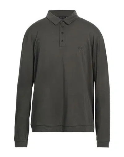 Giorgio Armani Man Polo Shirt Military Green Size 48 Cotton