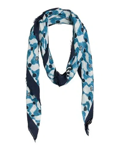Giorgio Armani Man Scarf Blue Size - Cotton, Modal, Silk