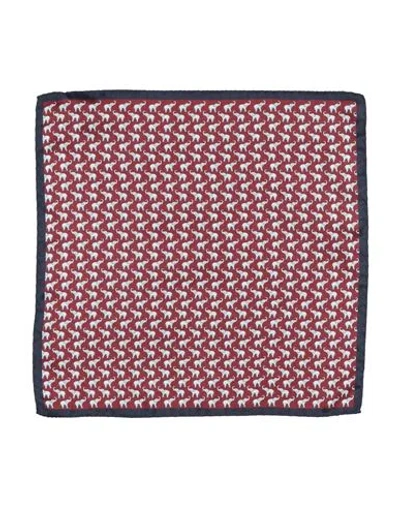 Giorgio Armani Man Scarf Burgundy Size - Silk In Red
