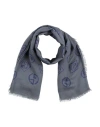 Giorgio Armani Man Scarf Slate Blue Size - Modal, Cashmere
