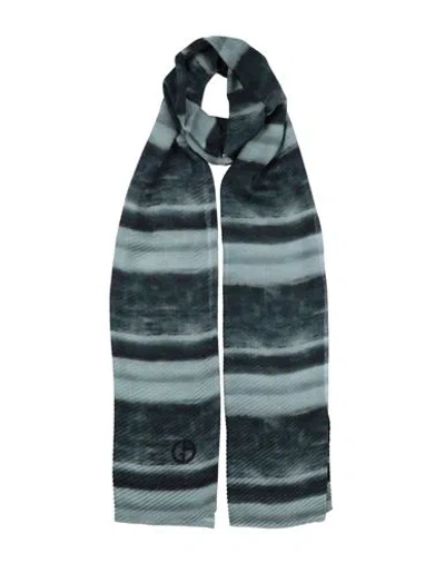 Giorgio Armani Man Scarf Slate Blue Size - Modal, Silk