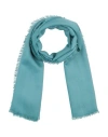 Giorgio Armani Man Scarf Turquoise Size - Cashmere, Silk In Blue